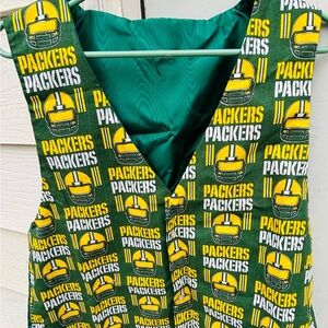 Green Jacket with Red Logo Detail